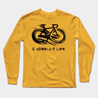 Infinity Bicycle, 2 wheels 4 life - Black Long Sleeve T-Shirt